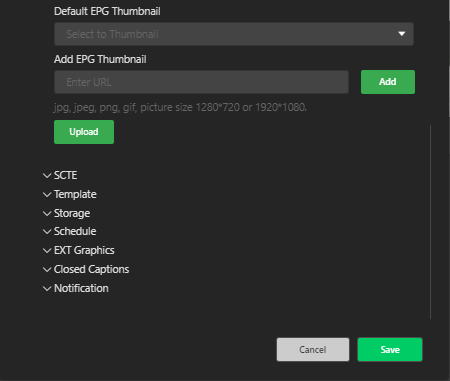 EPG Settings 2