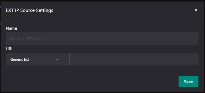 EXT IP Source settings