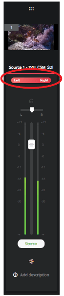 Fader level indicators