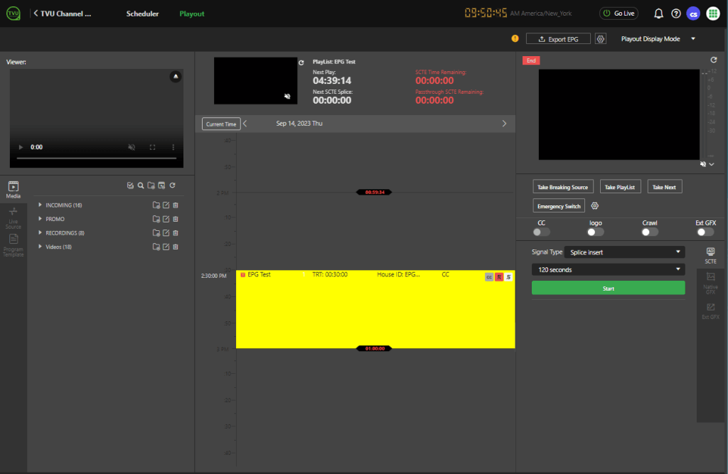 Playout UI