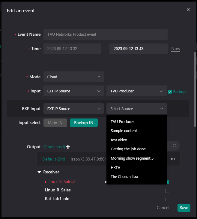 coordination room add backup