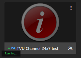 Channel running indicator