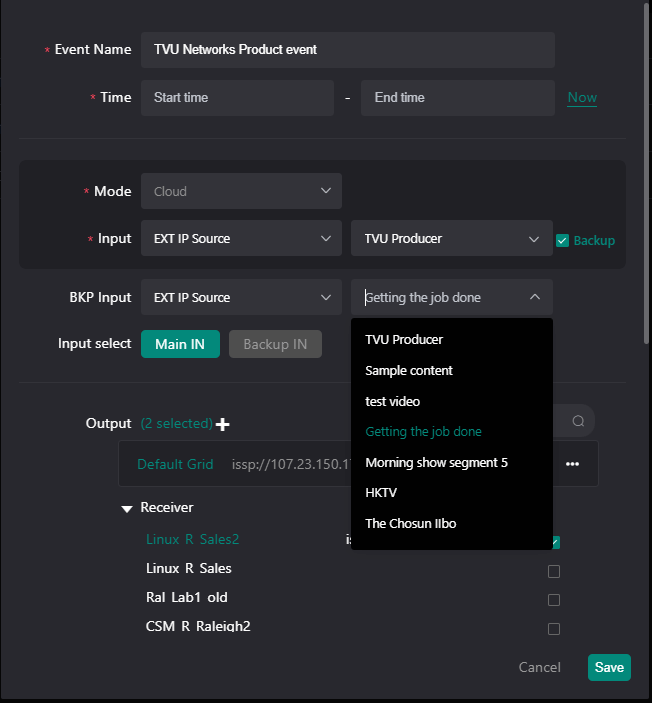 choosing a new backup source