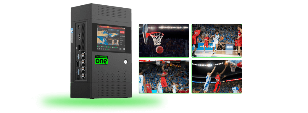 multicamera 4k live streaming encoder and wireless video transmitter for live sports events