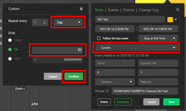 setting recurrences