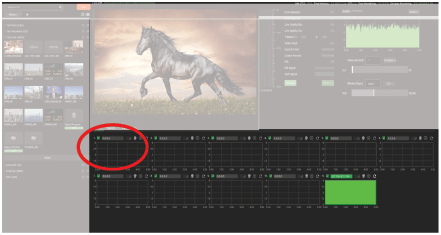 Data transmission panel live and record tabs