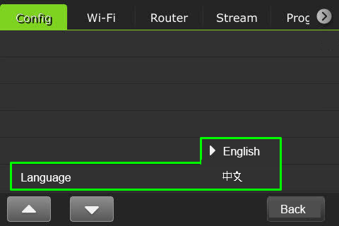 Language selection