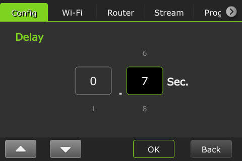 Latency menu