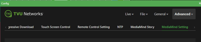 MediaMind setting tab