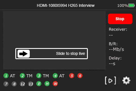 Slide to stop live
