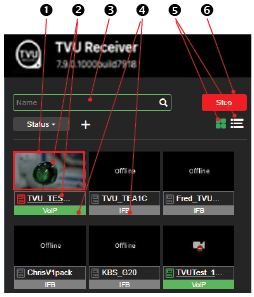 Source panel controls and functions