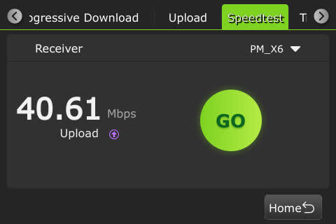 Speedtest tab