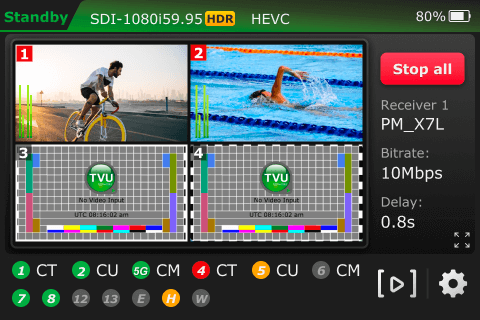 Standby screen SDI HEVC