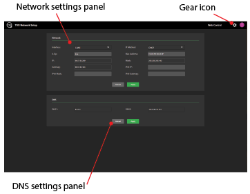 TVU Network setup interface