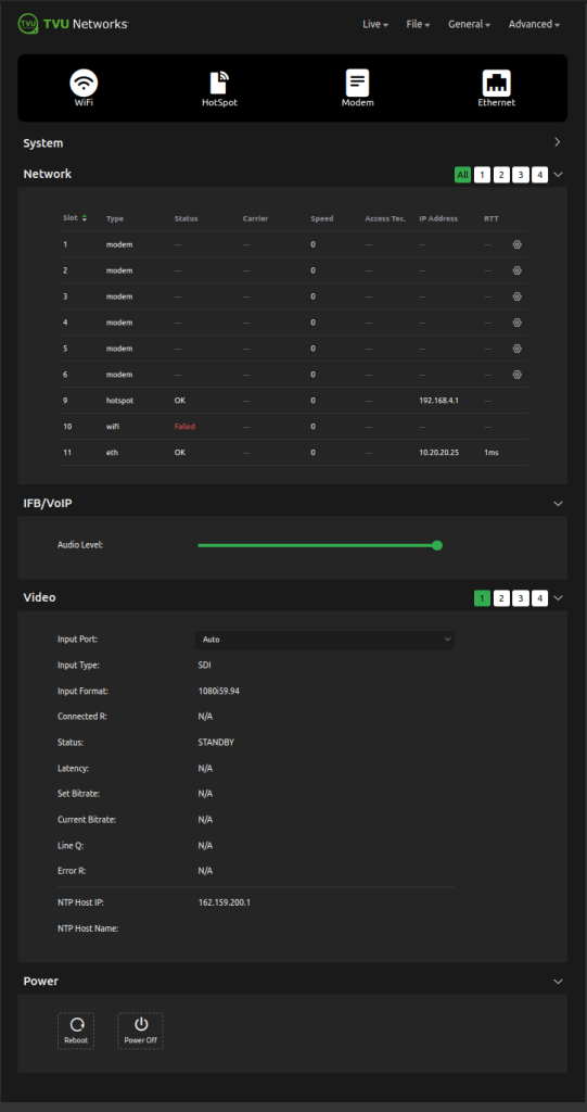 Status window