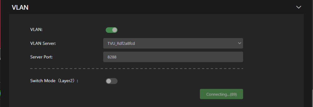 VLAN panel