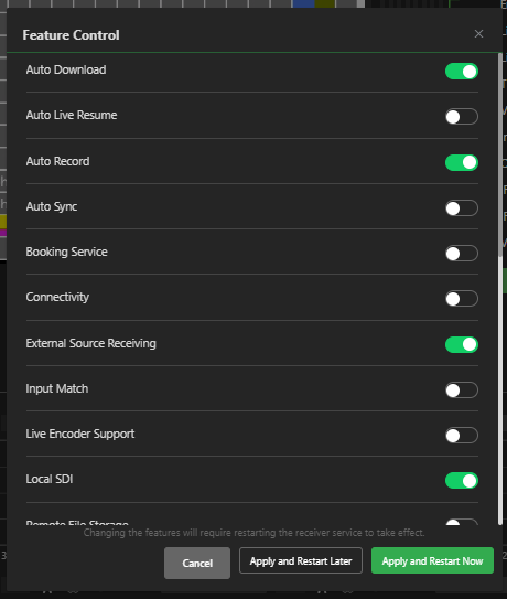 feature control enable Auto Download