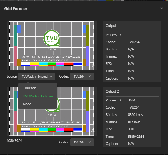 Grid encoder window source selection