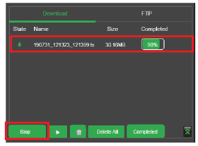 Pausing a file download v7.9