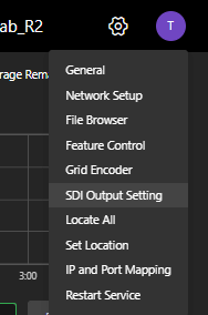 SDI Output Setting