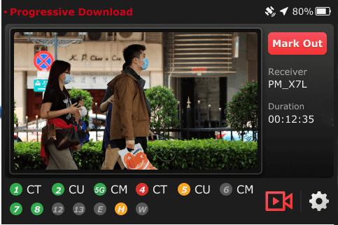 Progressive download mark and live