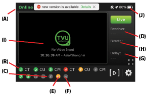 TVU OneLCD touchscreen interface