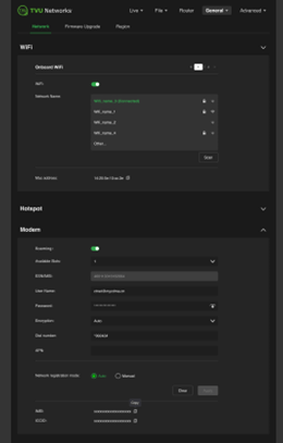 view network info