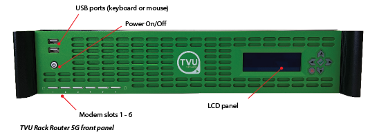 TVU Rack Router 5G front panel