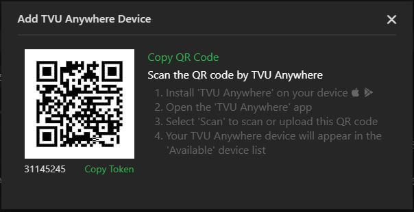 Assign TVU Anywhere device
