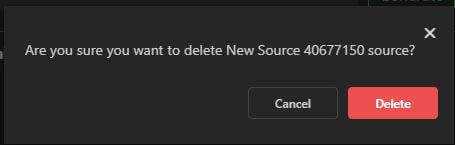 Delete source confirmation