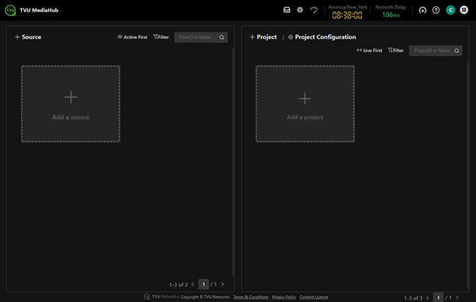 MediaHub welcome page