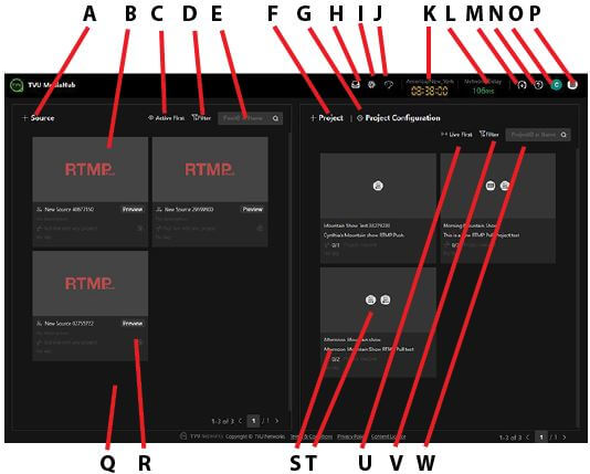 MediaHub interface overview