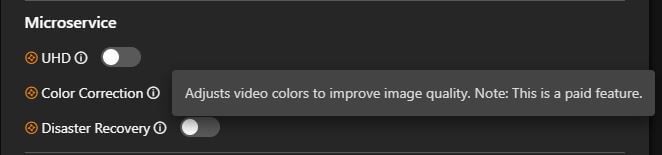 Microservice color correction