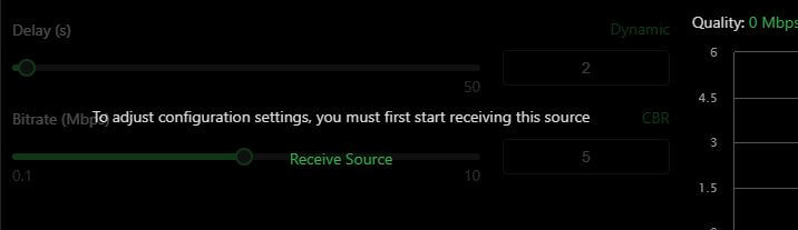 Receive source config settings link