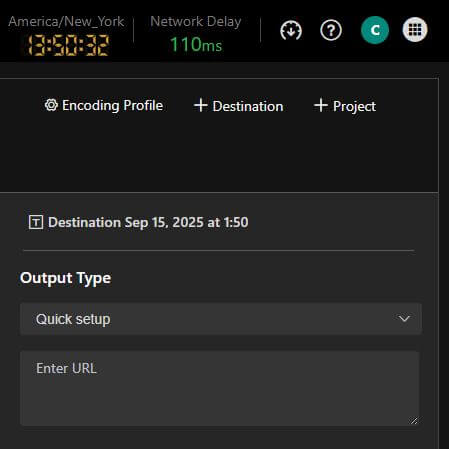 Select output type