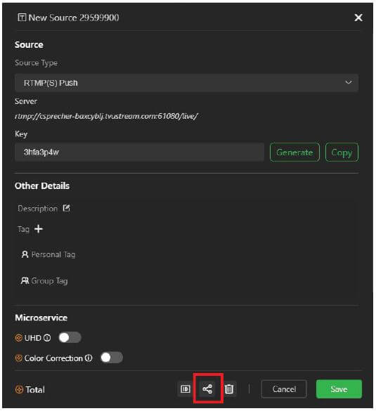 Share source icon