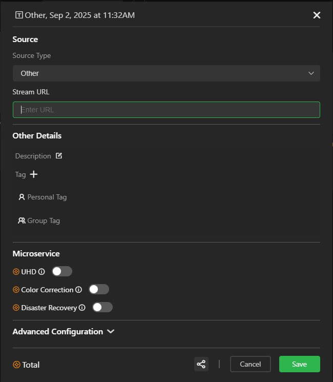 Source Other config