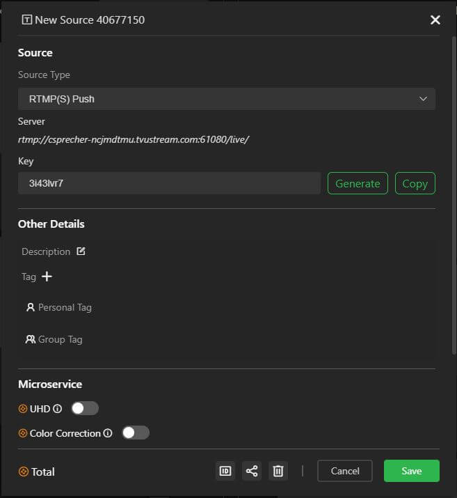 MediaHub source panel