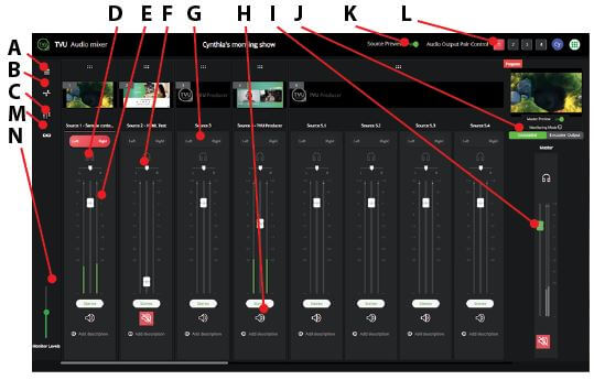 Advanced audio mixer controls