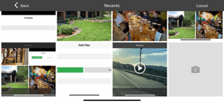 Make an upload selection