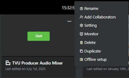 Program Settings menu
