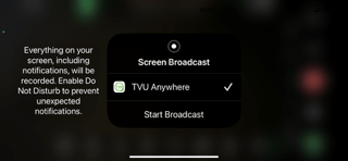start screen broadcast  