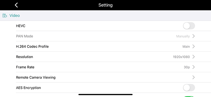 advanced settings menu