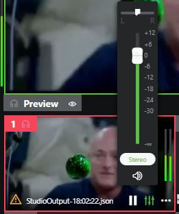 Audio icon location