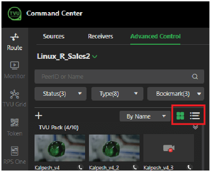 Thumbnail preview and list view icons 