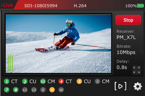 Live streaming interface - Stopping Live