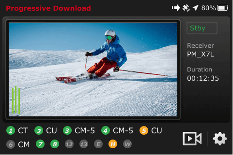 Progressive download mark in done