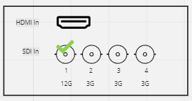 Single camera connection 12G