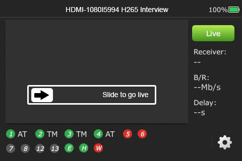 Slide to go live toggle