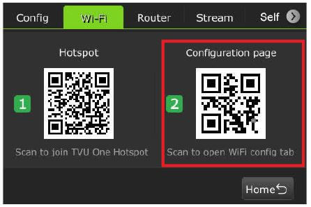 configuration page qr code